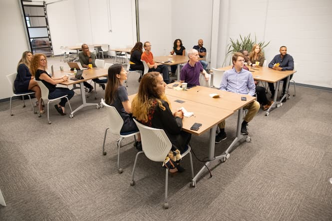 employees in conference room